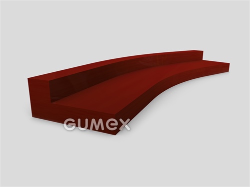 "L" Gummiprofil, 15x35/7mm, 75°ShA, NR-SBR, -40°C/+80°C, rotbraun, 